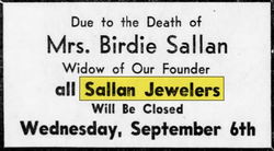 Sallan Jewelers - 1967 Ad (newer photo)